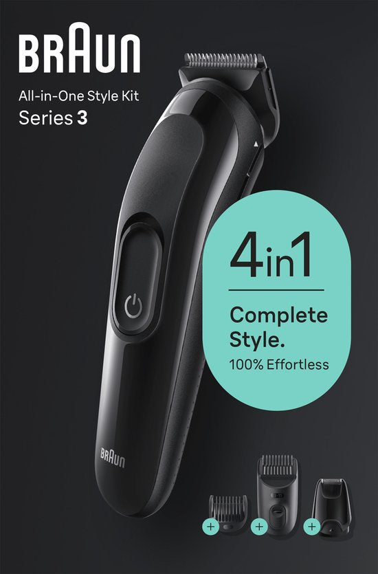 Braun All-In-One Style Kit Series 3 SK3400, 3-in-1-Set für Bart, Haare und mehr
