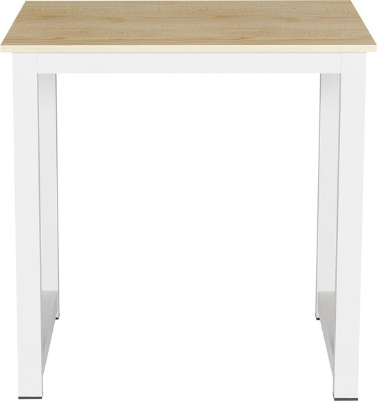 VDD - Schreibtisch - 75 cm x 75 cm - Holz - Weiß/Braun