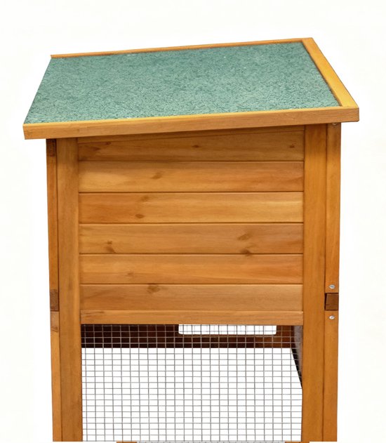 Kaninchenstall mit Auslauf - Stall für Kaninchen, Meerschweinchen und Nager - Käfig für Haustiere - für drinnen und draußen geeignet
