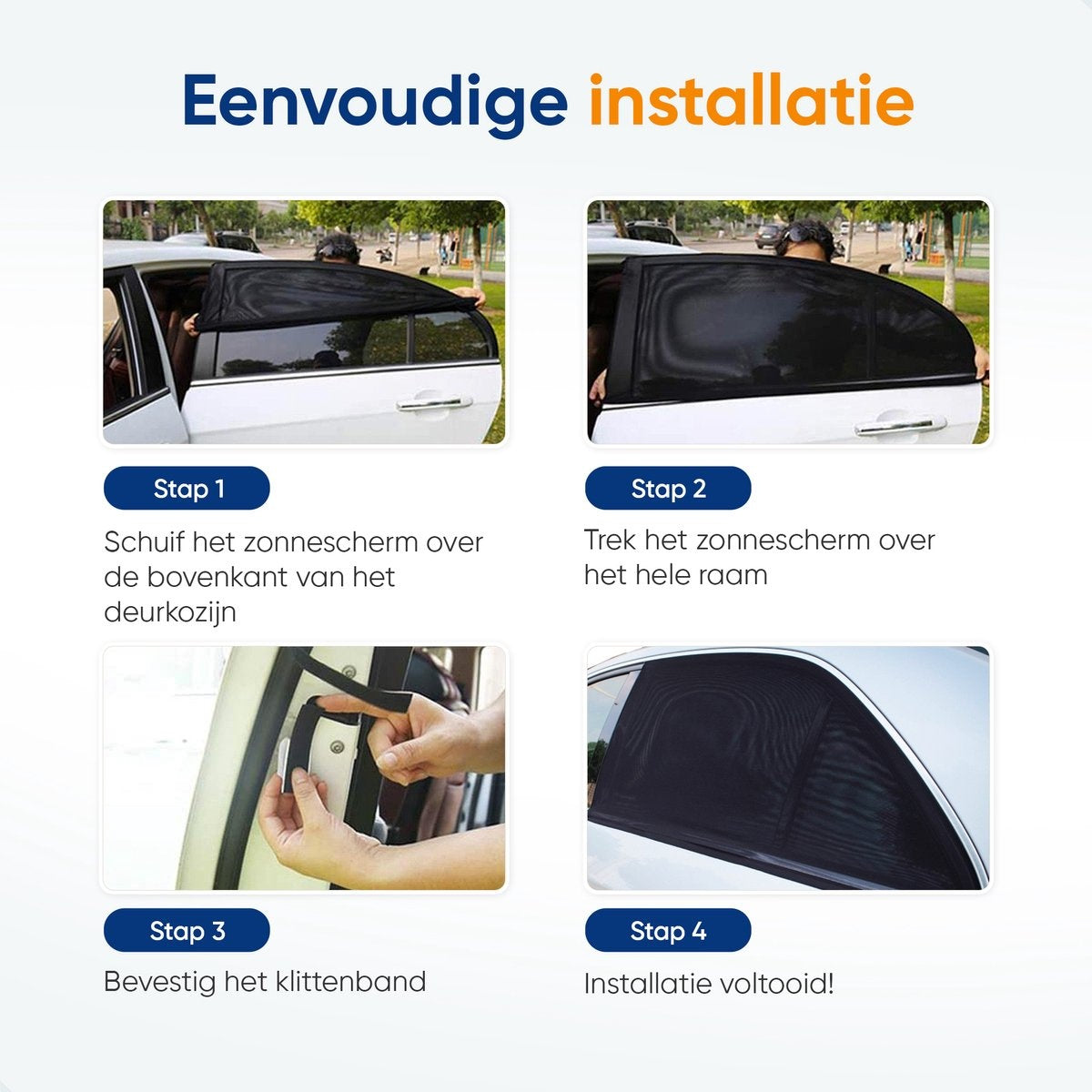 TenTravel Car Sunshades - Sonnenschutz für Baby und Kind - Sonnenschirm für Seitenfenster extra dunkel - UV-Schutz - 2 Stück