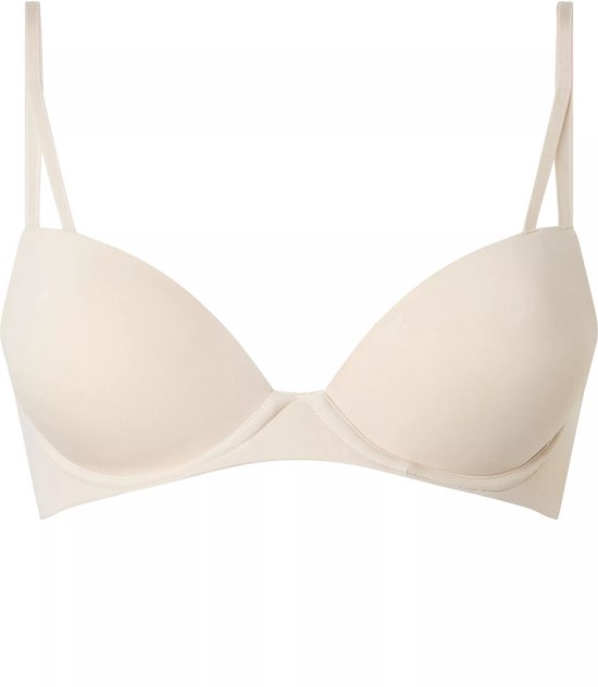 Calvin Klein Damen Seductive Comfort Push-up-T-Shirt-BH – T-Shirt-BH – beige