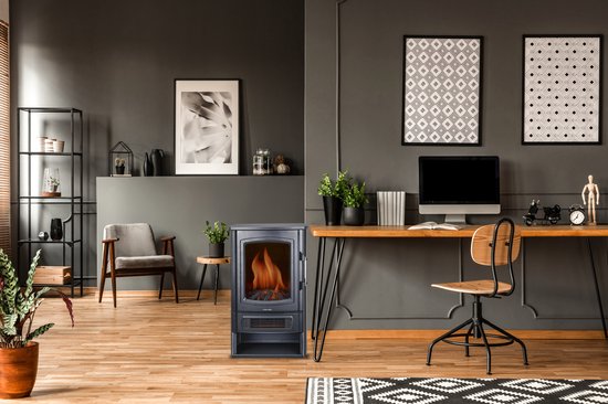 alpina Elektrischer Kamin Helsinki ND-183 - Elektrischer Kamin mit Heizung - LED Flammeneffekt