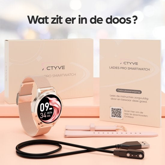 Actyve Smartwatch Damen RosÃ©gold - Apple & Android - Voller Touchscreen