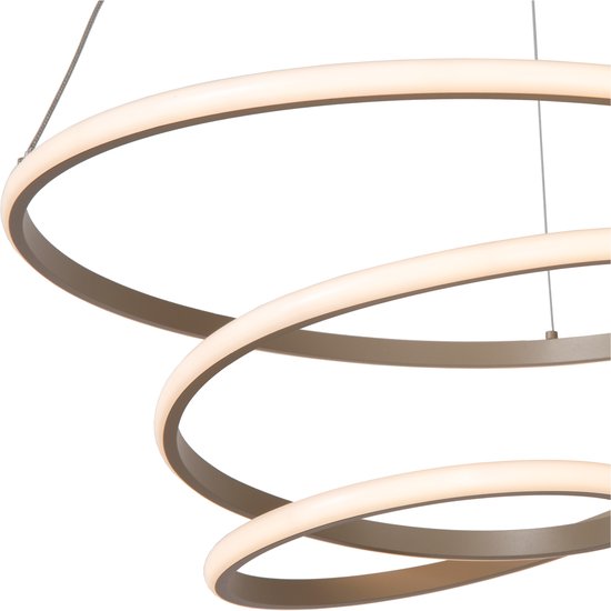 Lucide ESPIRAL – Hängeleuchte – LED, dimmbar – CCT – 1×40 W, 2700 K/4000 K – Taupe – Essential