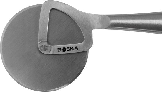 Boska Pizzaschneider Monaco+ - Pizzaroller - Edelstahl - Ergonomischer Pizzaschneider - Geschenkbox - Geschenkideen für Männer - Küchenutensilien - Küchenzubehör - Lebenslange Garantie