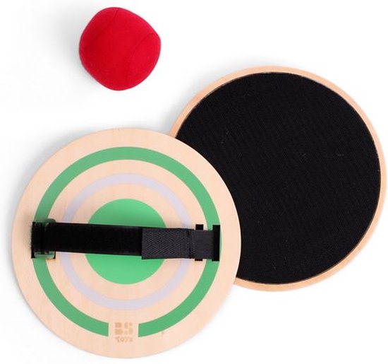 BS Toys Fangspiel – Holzspielzeug – Sport – Fang- und Wurfspiel mit Klettverschluss