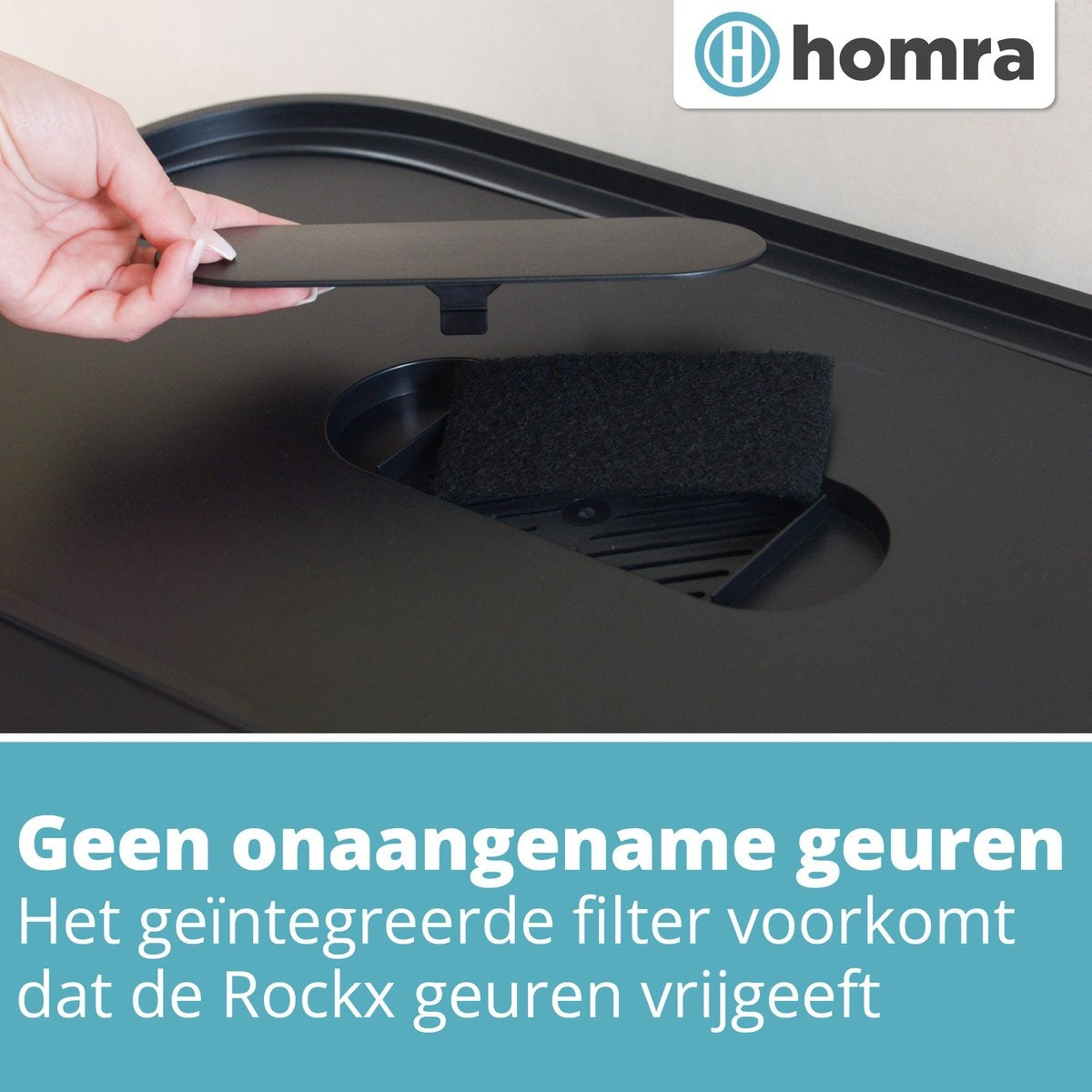 Homra - Mülleimer - 2x30L - Mülltrennung - mit Geruchsfilter - Edelstahl - Schwarz