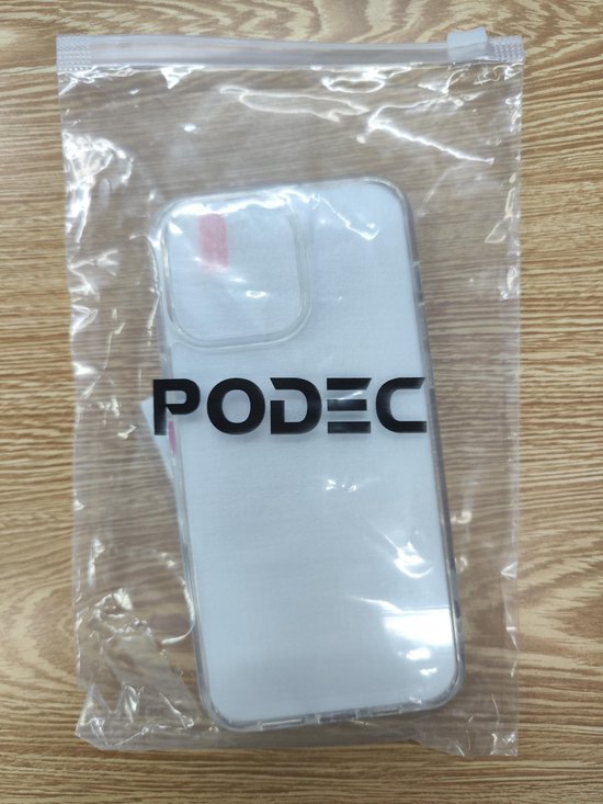 Podec Case Transparent - Bundle mit 2x Displayschutzfolie + 2x Kameraschutzfolie - Handyhülle mit Schutzglas - Case Transparent - Geeignet für iPhone 14 pro max