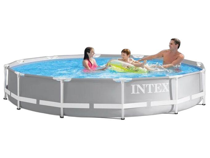 Intex Prism Frame-Schwimmbecken – rundes Modell – 366 x 76 cm – blau