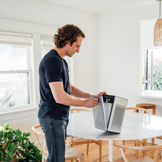 Medify Air MA-25 Luftreiniger – 170 m³/h – HEPA-H13-Filter & Touch-Bedienung – Nachtmodus – Luftreiniger gegen Heuschnupfen, Allergien und Hausstaubmilben – Silber