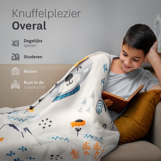 CozySense® Beschwerungsdecke Kind 2,4 kg - Beschwerungsdecke - Beschwerungsdecke mit GLASS-Flow® Druckverteilung - waschbarer Bezug - hypoallergen - für Jungen