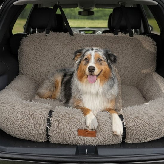 By Cee Cee Deluxe-Hundesitz für das Auto – Hundekorb für das Auto mit Sicherheitsgurt – Autokorb für Hunde – Hundesitz – Autositz – Mokka – Größe L – Otto