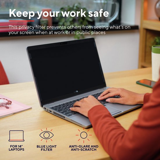 Trust Primo Privacy Filter – 15,6 Zoll – Sichtschutzfilter für Laptop-Bildschirm – 60°-Betrachtungswinkel