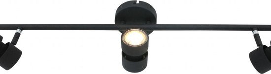 Spot Natasja 7903ZW, schwarz, 3-flammige, dimmbare GU10-Deckenleuchte mit Metall- und Kunststoffkonstruktion, modernes Design, 68 cm breit – Steinhauer