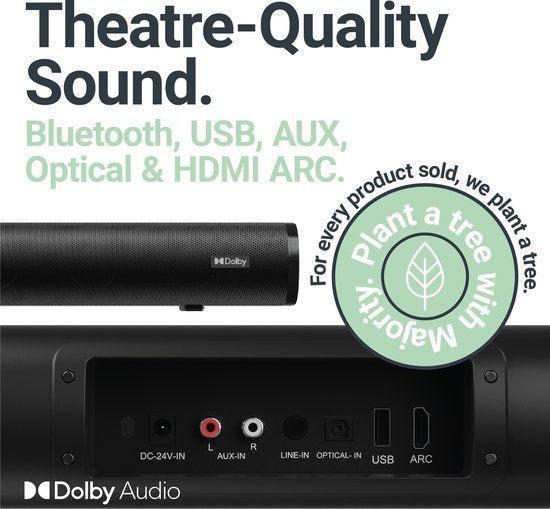 Majority Everest Dolby Audio Soundbar + Subwoofer + Lautsprecher