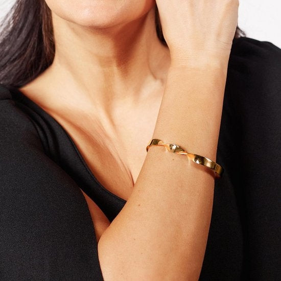 Laura Ferini Damenarmband Sera Gold - Gold Armreif - 18K Gelbgold vergoldet - Schmuck - Accessoires - Schmuck - Damenarmband - Gold