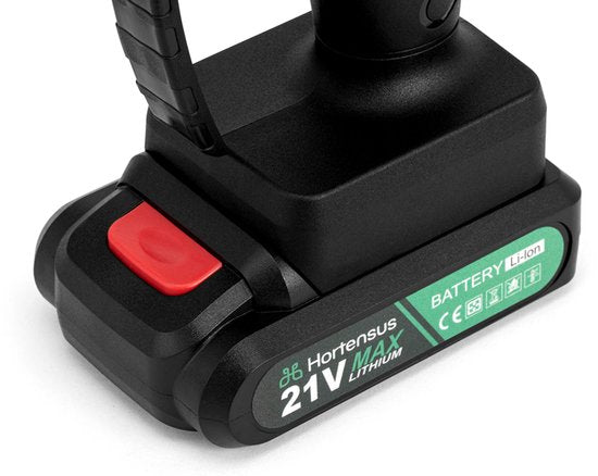 Hortensus Mini-Kettensäge - Inkl. Akku & Koffer - Akku 21 V – 10 cm
