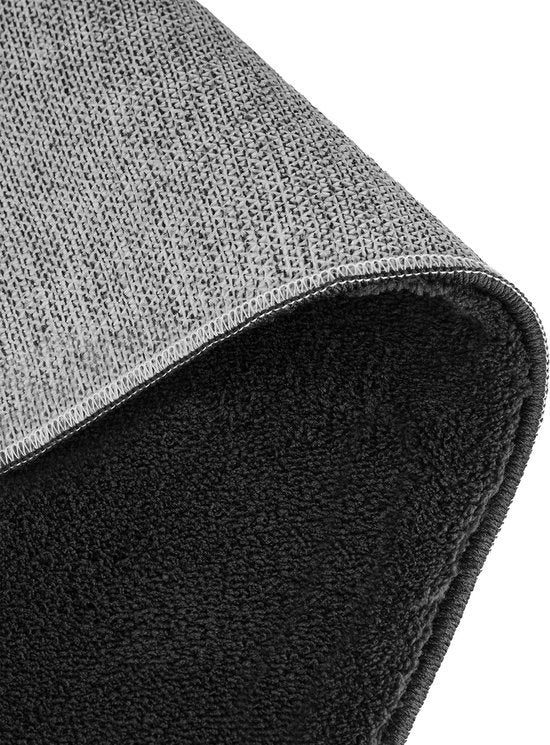 tectake - Kurzflorteppich - 120 x 170 cm - Schwarz - Teppich für Wohnzimmer, Schlafzimmer, Esszimmer - Pflegeleicht und waschbar - Anti-Rutsch-Unterlage - Allergikerfreundlich - Verschiedene Größen und Farben