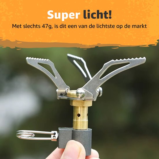 Ever Trex Ultra Light Gasbrenner - Campingkocher - Propan - 3000W - 47g - Mini - Klein - Auf Gas - 1 Gruben - Notfall - Notfallpaket - Campinggas - Gasfeuer