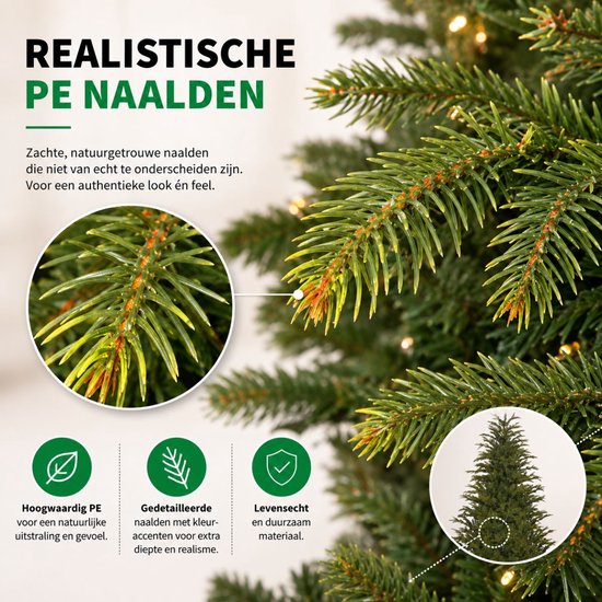 Black Box Trees Frasier Baum – Weihnachtsbaum in natürlicher Form – Weihnachtsdekoration für den Innenbereich – Kunstbaum mit Scharnierkonstruktion – Höhe 185 x Durchmesser 124 cm – Grün