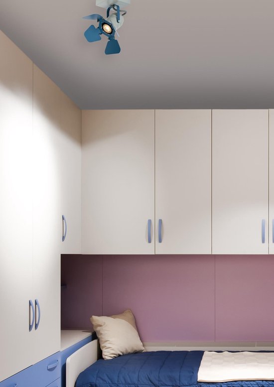 Lucide PICTO – Deckenstrahler (Deckenleuchte) für das Kinderzimmer – 1xGU10 – Blau