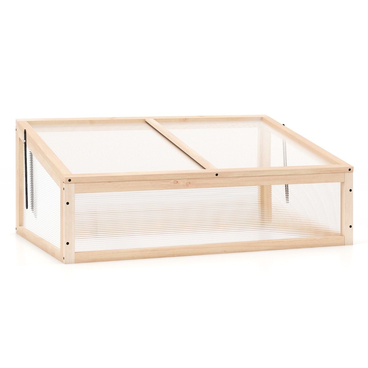 Coast Gewächshaus mit kippbarem Dach – 94 x 63 x 40 cm – Naturfarben