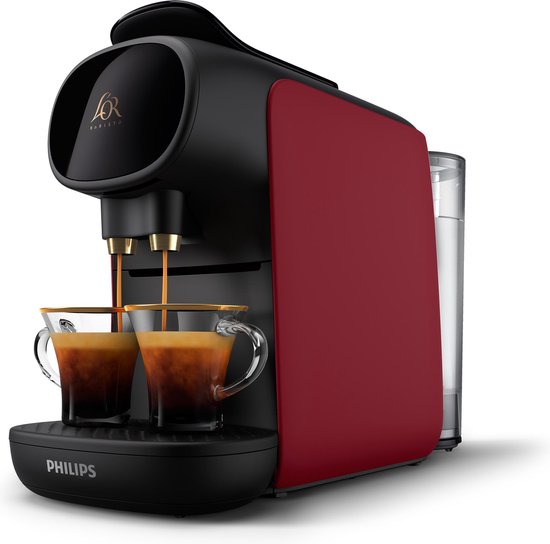Philips L'OR Barista Sublime Kaffeemaschine LM9012/50 – Für Kapseln geeignet – Kaffeekapselmaschine mit 9 Espresso- und Barista-Kapseln – Schwarz und Rot