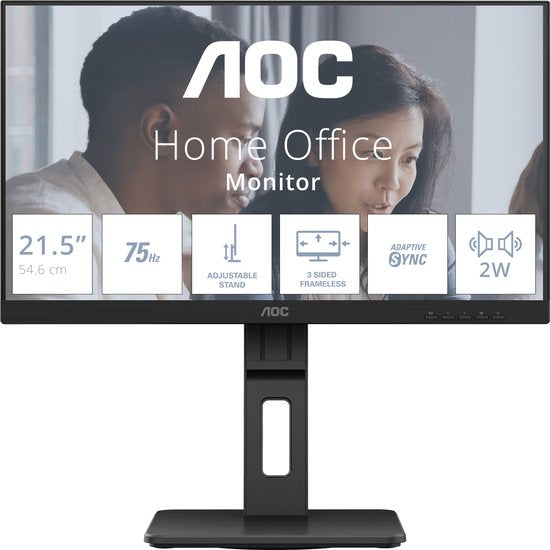 AOC E2 22E2UMF LED-Monitor 54,6 cm (21,5") 1920 x 1080 Pixel Full HD Schwarz