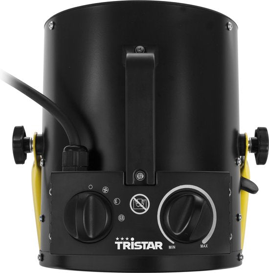 Tristar KA-5061 Industrieheizgerät – 1500 W – 3000 W – 3 Stufen – Einstellbarer Thermostat – IPX4 spritzwassergeschützt – Schwarz/Gelb