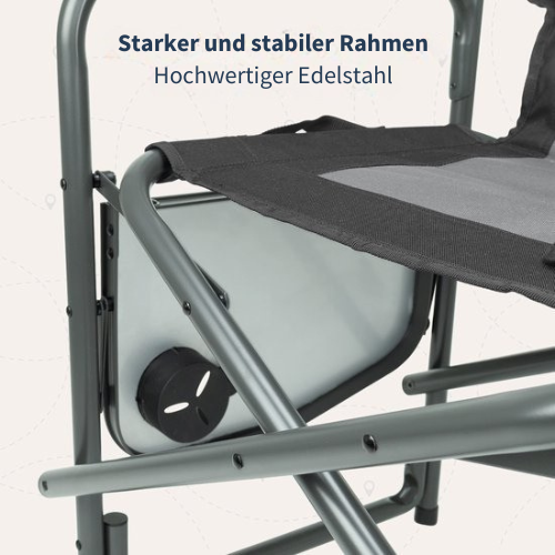 TRVLMORE - Campingstühle - Duo Pack - Zusammenklappbar - 120 kg Belastbarkeit - Schwarz