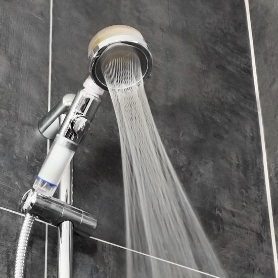 Aquadon EcoTornado - wassersparender Duschkopf - 2 Stück - Gold - 360° drehbare Handbrause - Duschkopf mit Anti-Kalk-Funktion