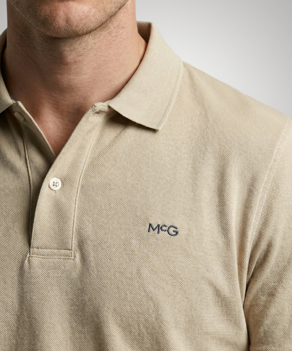McGregor Classic Polo, Regular Fit – 100 % Baumwolle – Kurzarm – Sand – Größe M