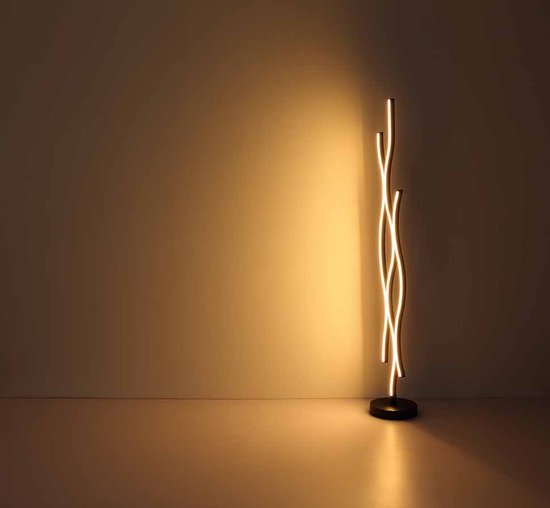 Globo Stehleuchte Geronimo - schwarz - Metall - 20 cm - eingebautes LED-Modul - 67206SW