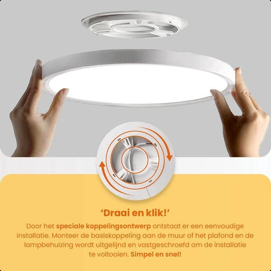 Goliving Deckenleuchte - Deckenleuchte - Led - Extra dünn - Warmweißes Licht - Schlafzimmer - Badezimmer - Wohnzimmer - Ã˜ 30cm - Weiß