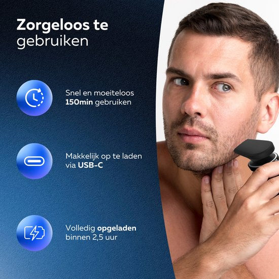 3-in-1-Rasierer für Männer – mit Trimmer und Nasenhaartrimmer – Elektrorasierer – Nass- und Trockenrasur – Barttrimmer