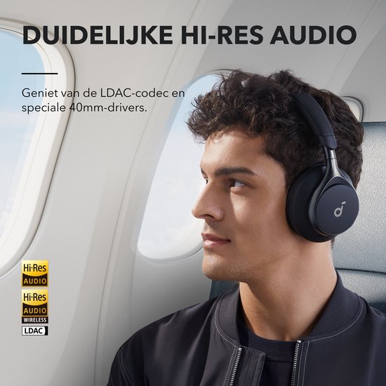 Anker Soundcore Space One kabelloses Headset – Geräuschunterdrückung – Schwarz