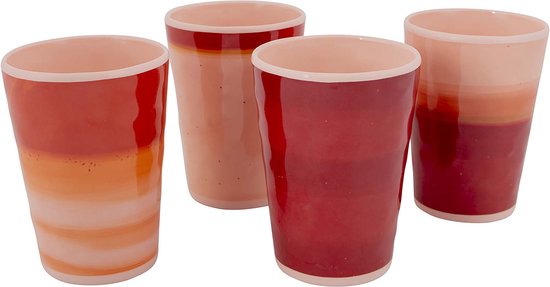 Bo-Camp – Becher – Halo – 400 ml – 4 Stück – Melamin – Terra
