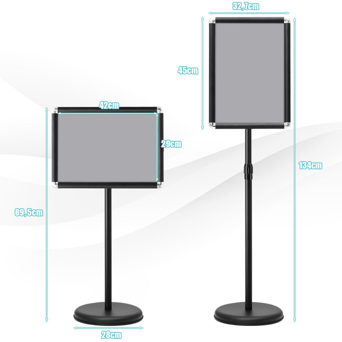 Coast Display stehend - Drehbar - 33 x 45 x 134 cm - Schwarz