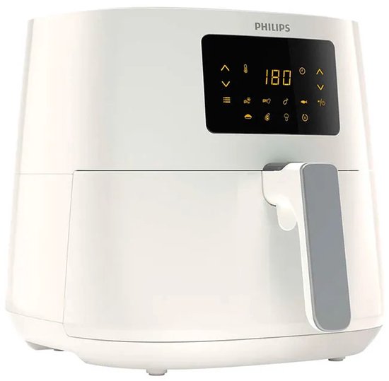 Philips 3000 Serie HD9270/00 Heißluftfritteuse, nur 6,2 l – 2000 W – Heißluftfritteuse, Silber/Weiß