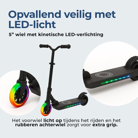Denver Elektro-Scooter für Kinder - 10km/h - Kinder-Scooter - LED-Lichter - 6km Reichweite - SCK5500B