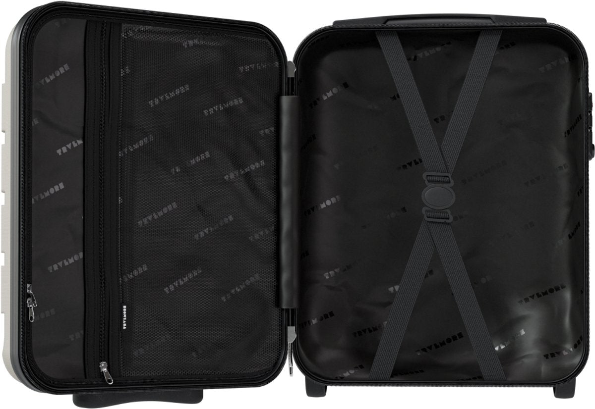TRVLMORE Handgepäckkoffer 40 x 30 x 20 cm – 24 l – Unter-dem-Sitz-Größe – TSA-Schloss – 2 Rollen – Champagner