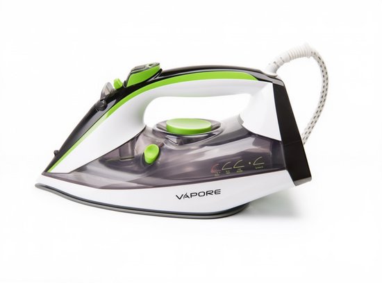 Vapore - Dampfbügeleisen 2400W - Keramiksohle - Bügeleisen - 34g/min Dampf - Anti-Tropf - Bügeleisen - Selbstreinigend - Inkl. hitzebeständiger Bügelmatte