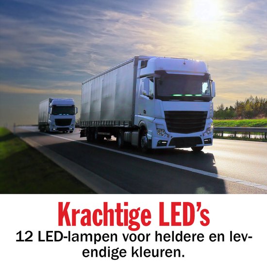 All Ride Auto Innenbeleuchtung 12V/24V - LED Streifen Auto und LKW - Stimmungsvolle Beleuchtung in 7 Farben - Autozubehör - 70cm