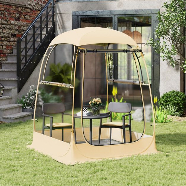 Coast Transparentes Camping-Zelt für 2 Personen - 128x128x158 cm - 3-Jahreszeiten - Panoramablick