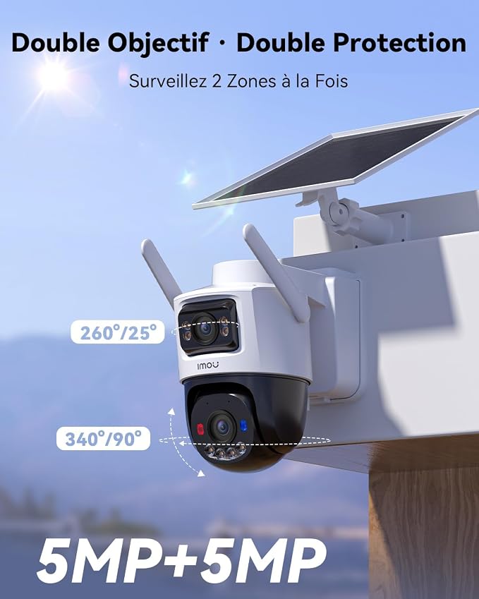Imou IPC-SA70F-10M1T2 Solar-Überwachungskamera – Dual 5 MP – WLAN & 4G LTE – IP65