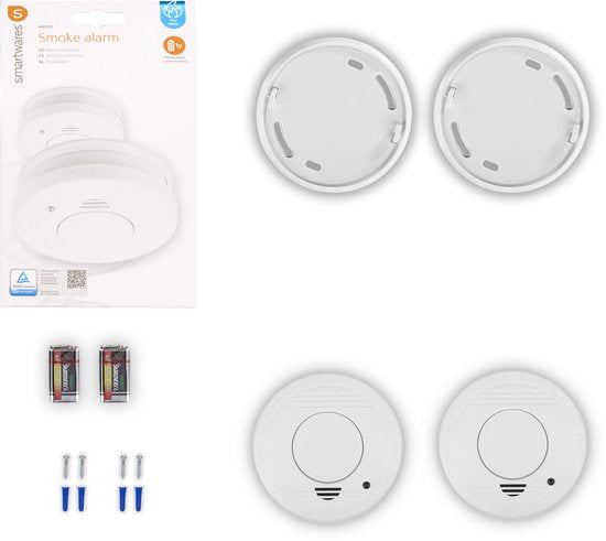 Smartwares 10.048.28 – Rauchmelder, 2er-Set, 85 dB – 1 Jahr Batterielebensdauer, 10 Jahre Sensorlebensdauer – TÜV-zertifiziert – Brandmelder