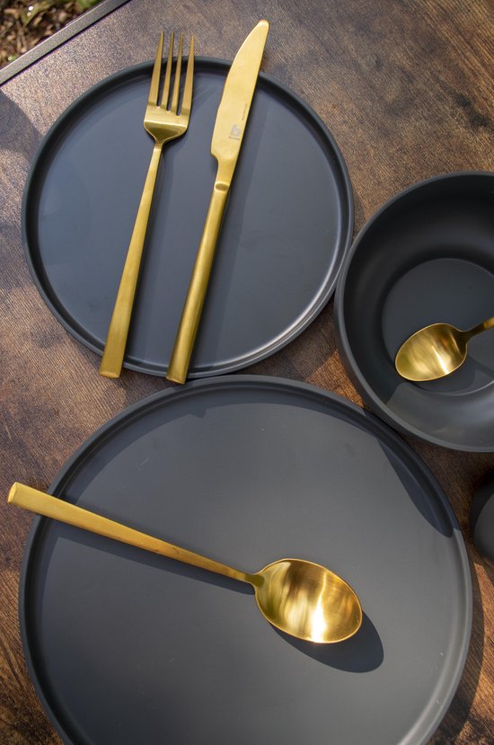 Bo-Camp – Industrial – Besteckset – Fairbanks – 16-teilig – 4 Personen – Gold