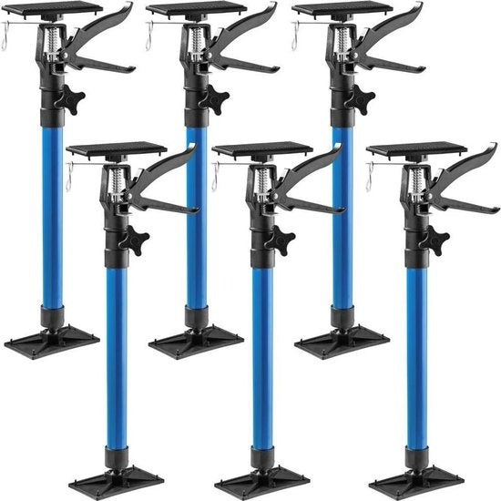tectake - 6 verstellbare Baustempeln blau - 30 kg - 402614