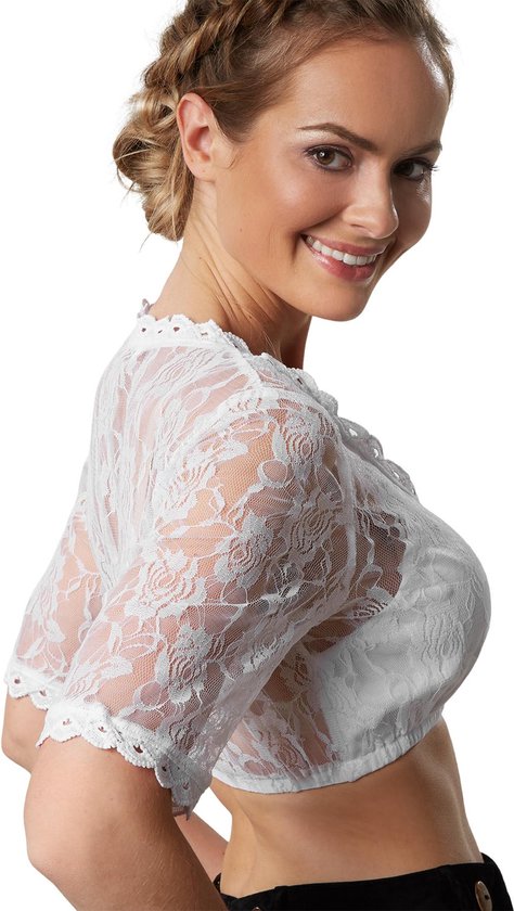 Dressforfun Dirndlbluse Heidi XXL - fancy dress kostüm halloween verkleiden partywear faschingskostüm fasching partywear - 303079