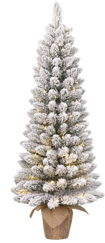 Black Box Trees Gerlos Weihnachtsbaum aus Jute, grün, matt, 30 l, TIPS 70, batteriebetrieben und mit Zeitschaltuhr – H 75 x T 36 cm
